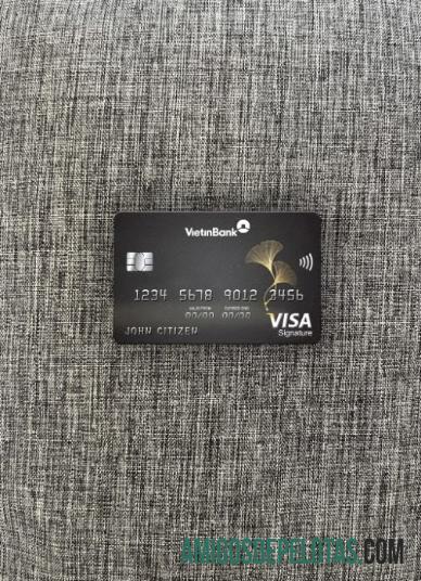 Cartão de assinatura Visa Vietnam Vietinbank Photolook Front amostra